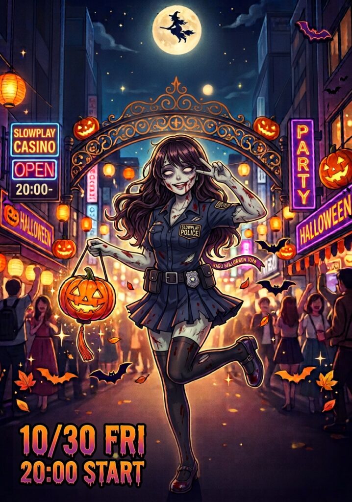 SLOWPLAY ハロウィン・カジノバーパーティー 2026年10月30日 20時開始